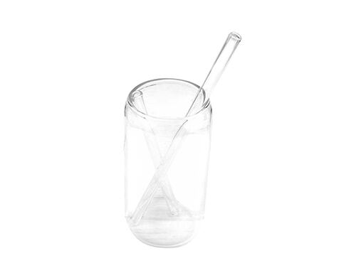 Transparent glass straws with high borosilicate and food grade