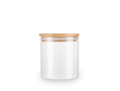 Transparent glass spice jar for home and kitchen supplies