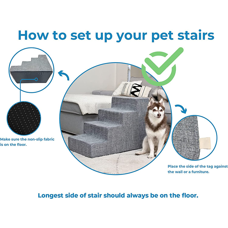 New Multi-Function Portable Memory Foam Pet Stair Steps for Small Dogs and Cats details