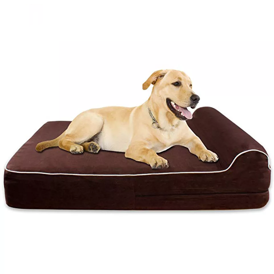 Antibacterial antistatic cartoon soft and comfortable orthopedic dog bed for large dogs supplier