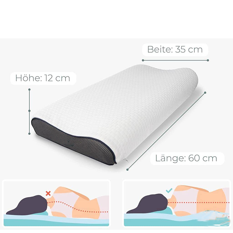 Factory Sale Ergonomic Neck Pillow Neck Support Memory Foam Pillow For Good Sleep manufacture