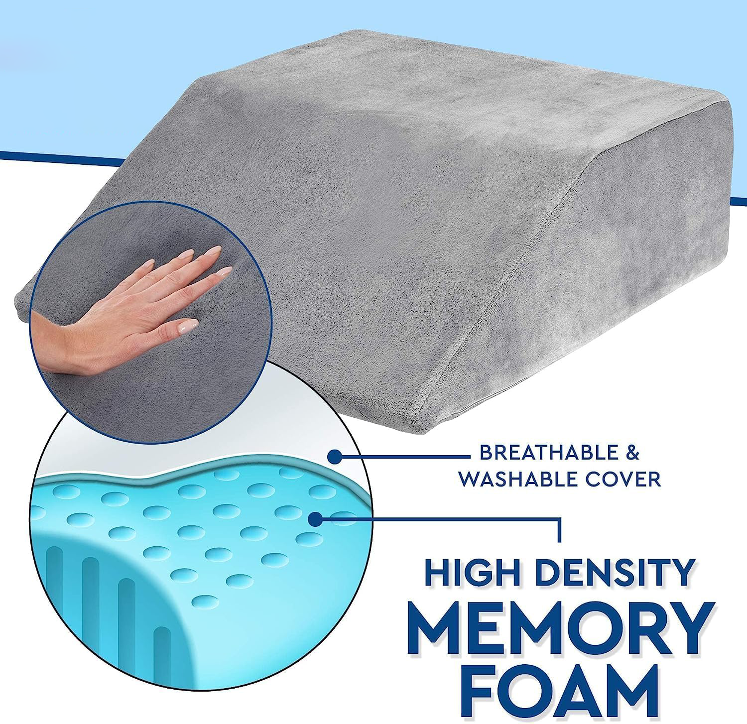 High-Density Full Memory Foam Top  Leg Rest Elevating Foam Wedge Leg Elevation Pillow supplier