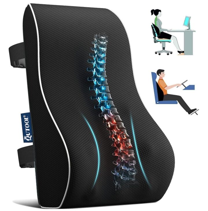 Office Chair Back Support Pillow for Car Computer Gaming Chair Recliner Memory Foam Back Cushion for Pain Relief Improve Posture supplier