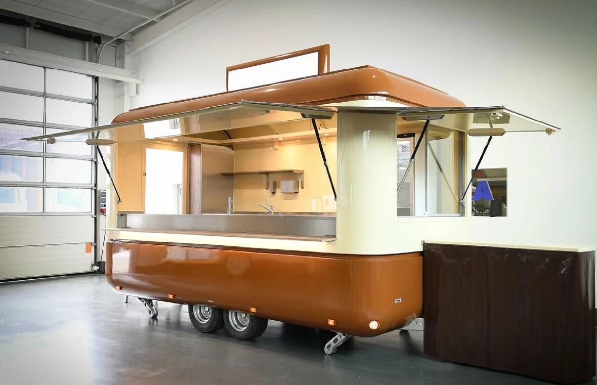 New Small Size Mobile Street Food Cart Bakery Candy Cart BBQ/Hamburger/Hot Dog Food Truck for Restaurant Use Made of Water manufacture