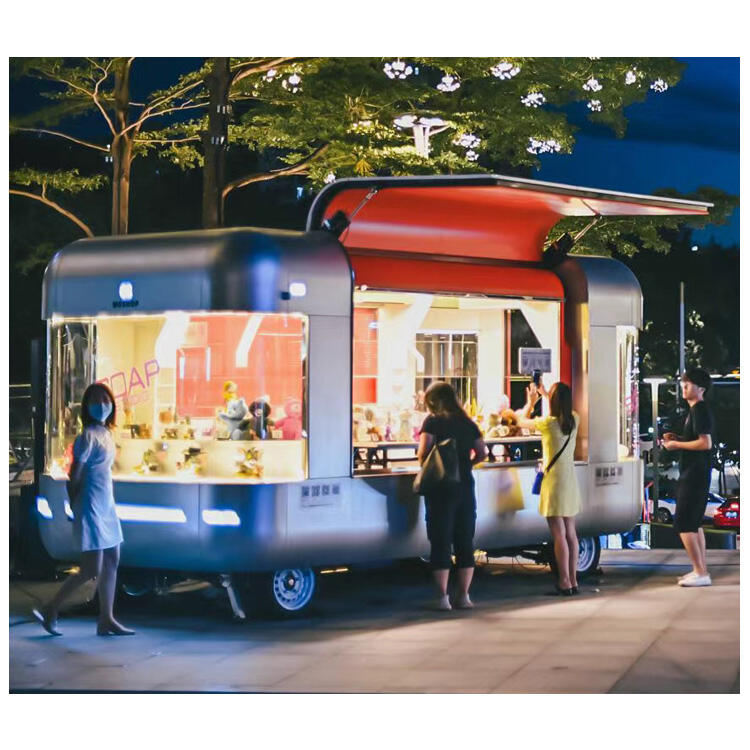 Food truck Customized Dining truck Hot Dog Pizza Coffee Ice Cream Mobile Camping Trailer Mall Night Market Buffet car details