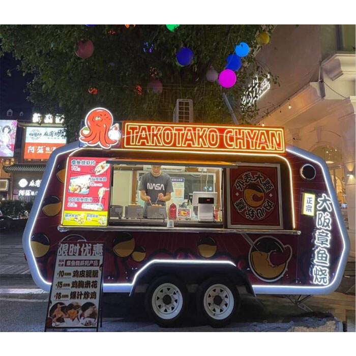 Food truck Customized Dining truck Hot Dog Pizza Coffee Ice Cream Mobile Camping Trailer Mall Night Market Buffet car factory