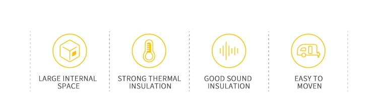 좋은 방음 소형 경량 RV 캠핑카 여행 트레일러 모바일 홈 세부정보