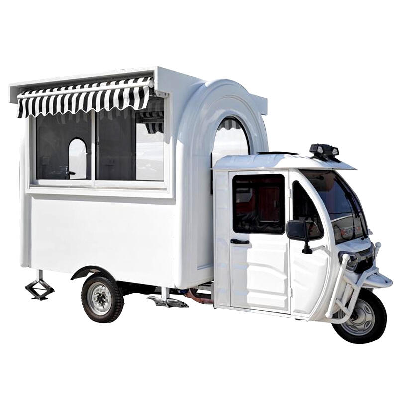 2023 hot selling factory outlet multipurpose mobile electric fast food snack beverage drinks tricycle pedicab three-wheeler factory