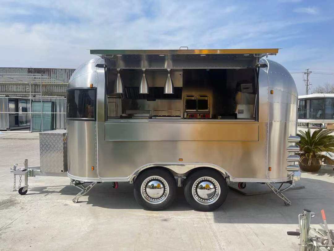 Mobile Coffee Pizza Ice Cream Catering Cart Fast Food Trailer with Full Kitchen Equipment