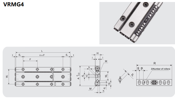 Cross roller rail VRM manufacture