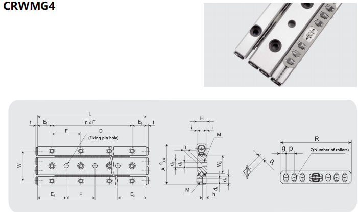 Cross roller rail CRWM manufacture