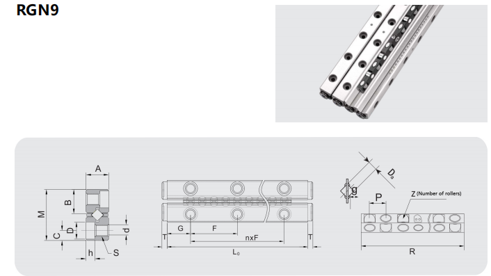 Cross roller rail RN manufacture