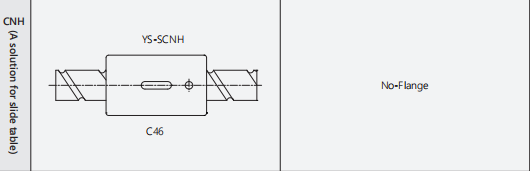 No flange nut ball screw SCNH factory