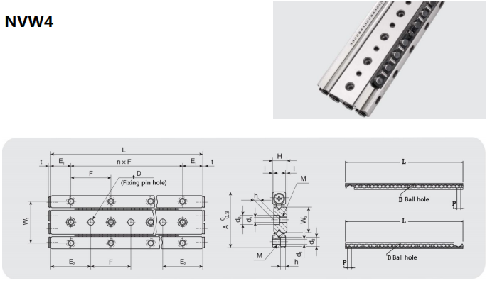 Cross roller rail NVW manufacture