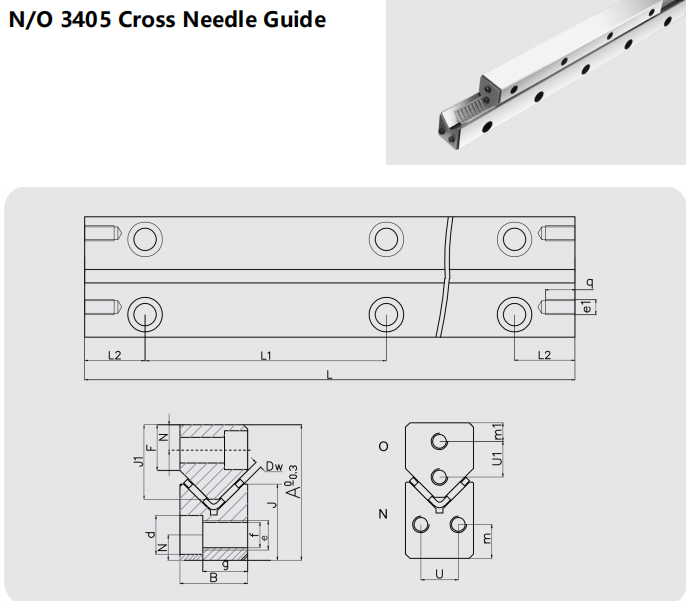 Cross roller rail N/O manufacture