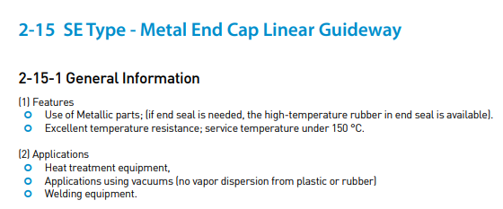 Metal end cap guide rail SE supplier