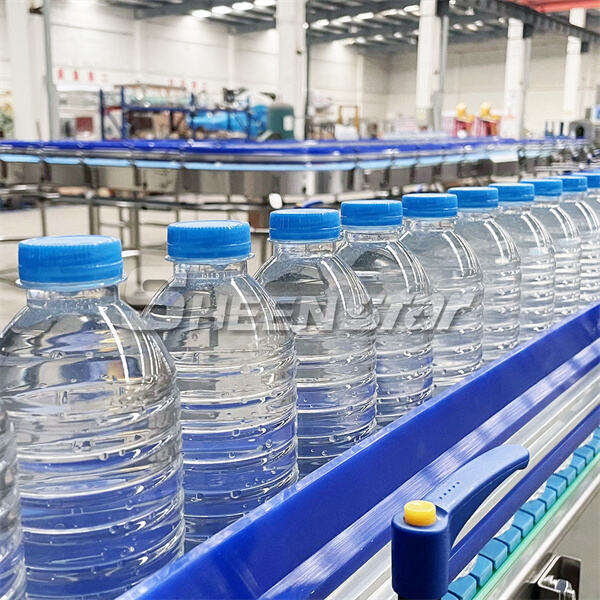 أقصِّ الانتاج باستخدام جهاز الغسل والتعبئة وإغلاق القبعات