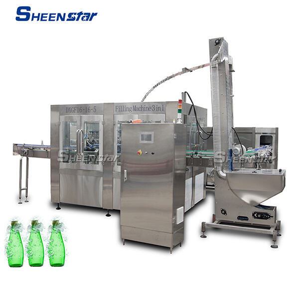 Ensure perfect carbonation with our glass bottle soda filling machine.