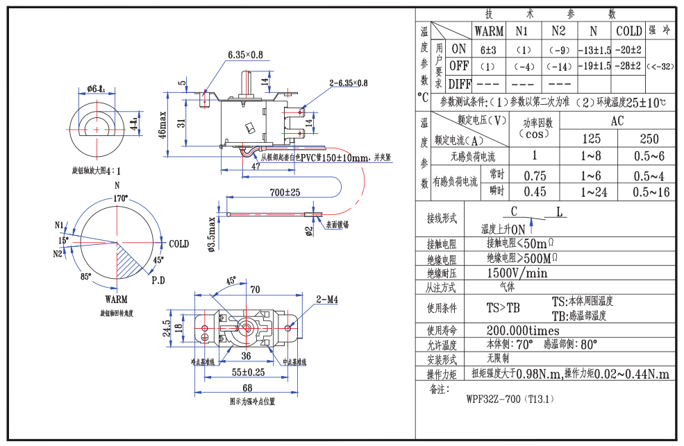 Temperature Control Thermostat