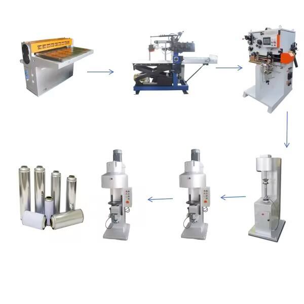 Línea de latas de aerosol semiautomáticas