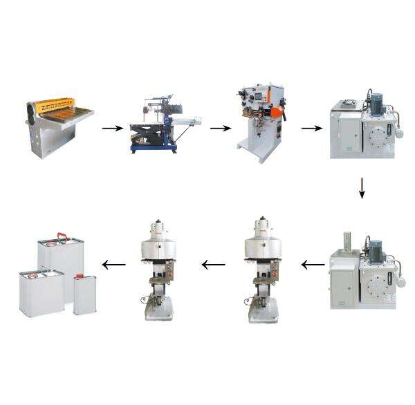 Semi automatic 1-4L rectangular can machine