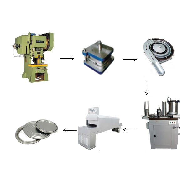 Linha de fabricação superior e inferior de lata semiautomática