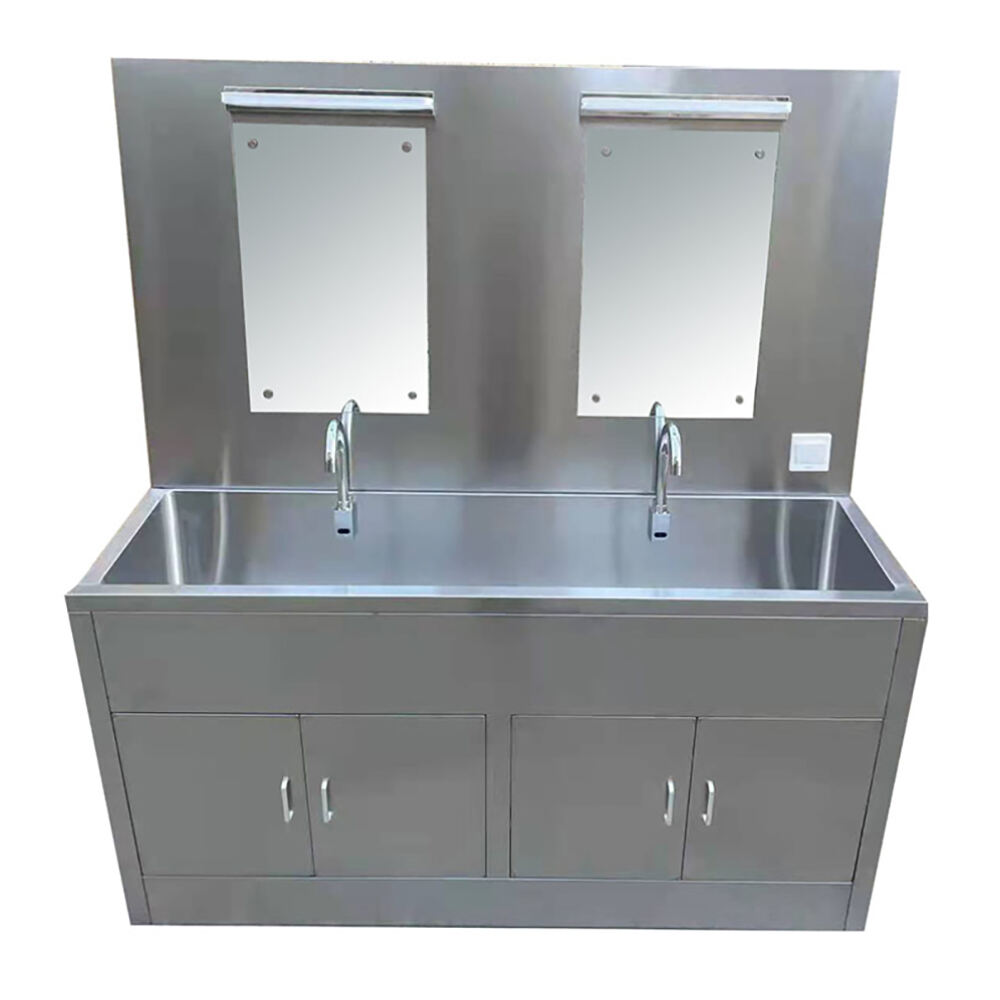 YFQ-W27 SS Scrub Sink dengan pembuatan Cermin