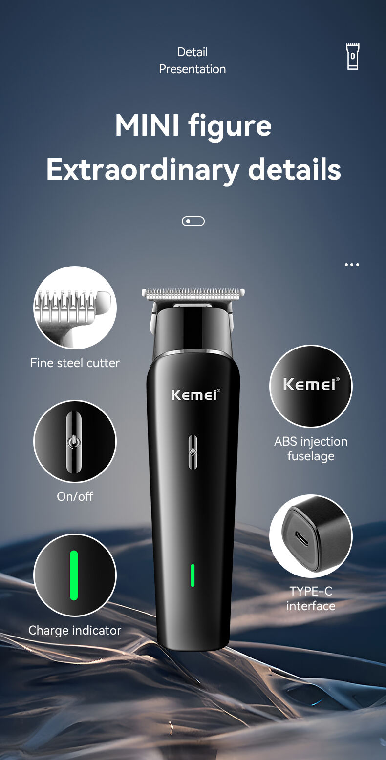 KM-1115 USB Recharge Electric Hair Trimmer Nose Trimmer Replaceable Ceramic Blade Heads Hair Clipper For Men manufacture