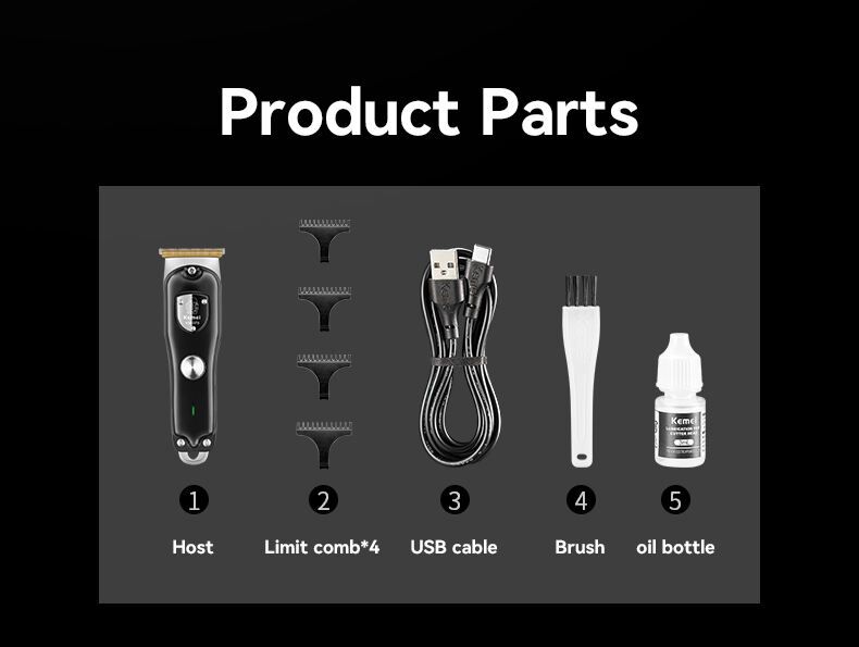 USB Barber Waterproof Electric cordless professional hair clippers and hair trimmer factory