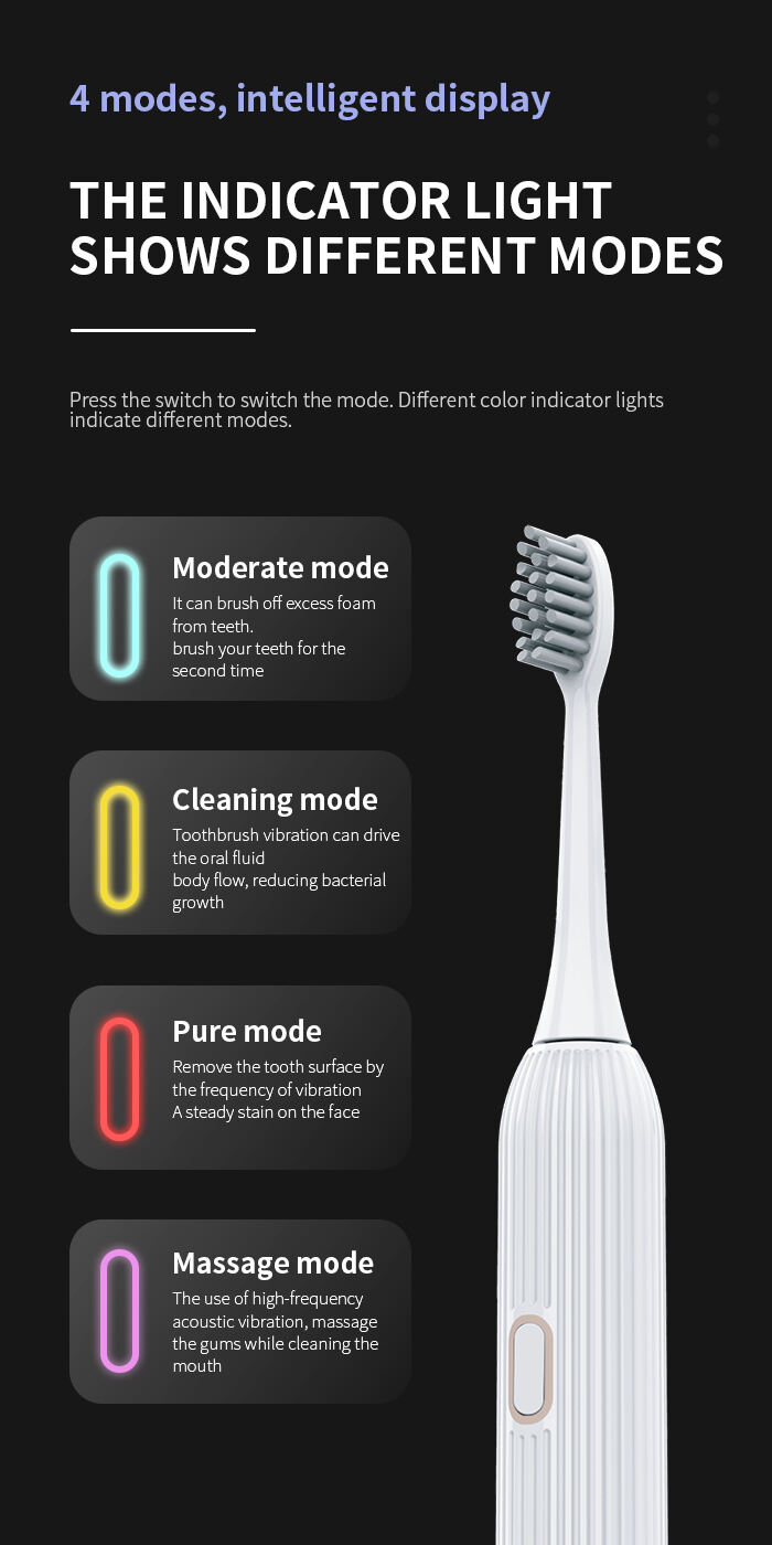 Kemei Km-Ys701 rose/bleu/blanc brosse à dents intelligente de blanchiment des dents fabrication de brosse à dents électrique Rechargeable