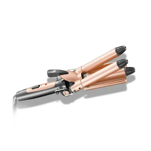 Using the Three Barrel Curling Iron