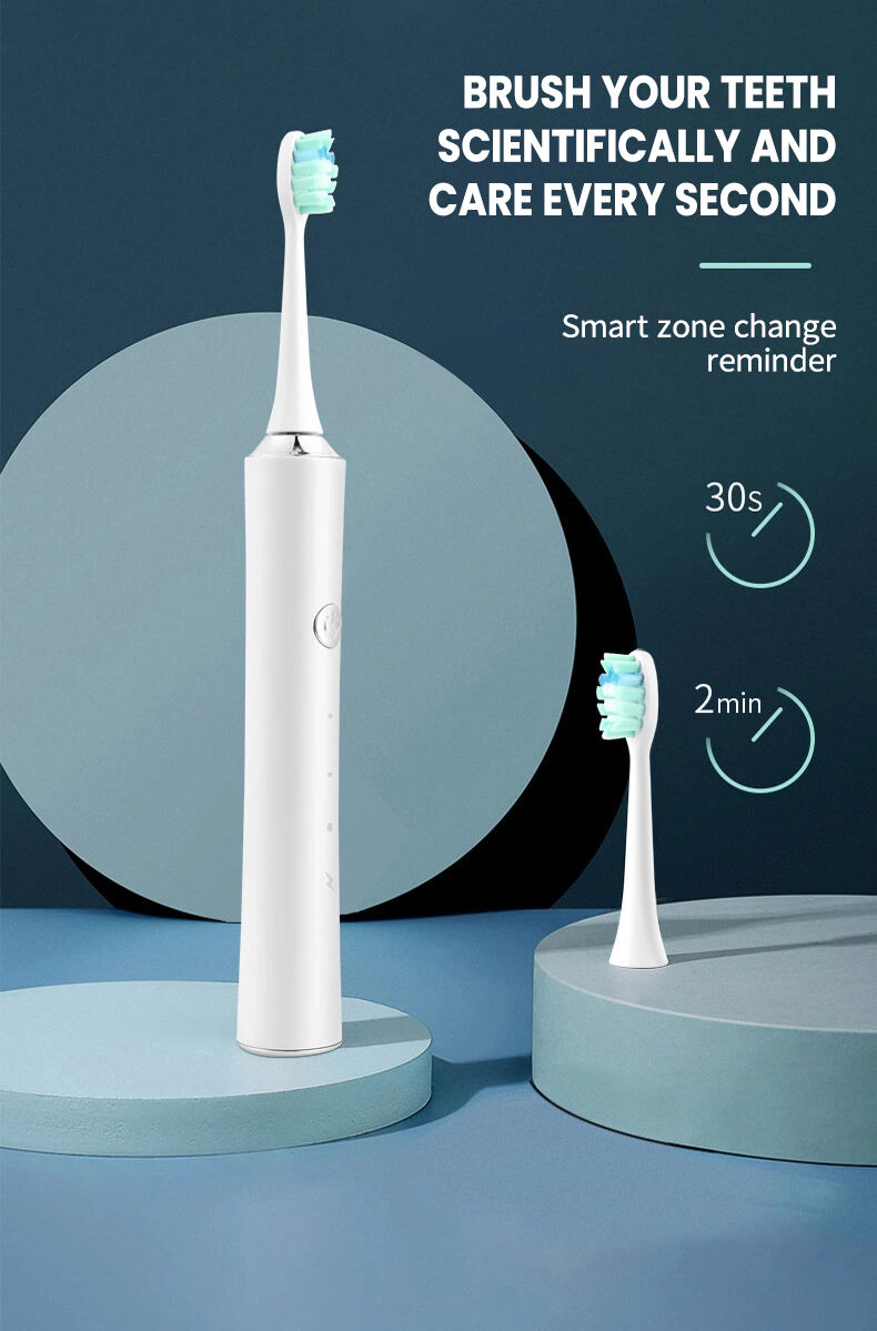 Brosse à dents électrique sonique écologique Kemei Km-Ys702 fournisseur de brosse à dents ultrasonique rechargeable USB puissant