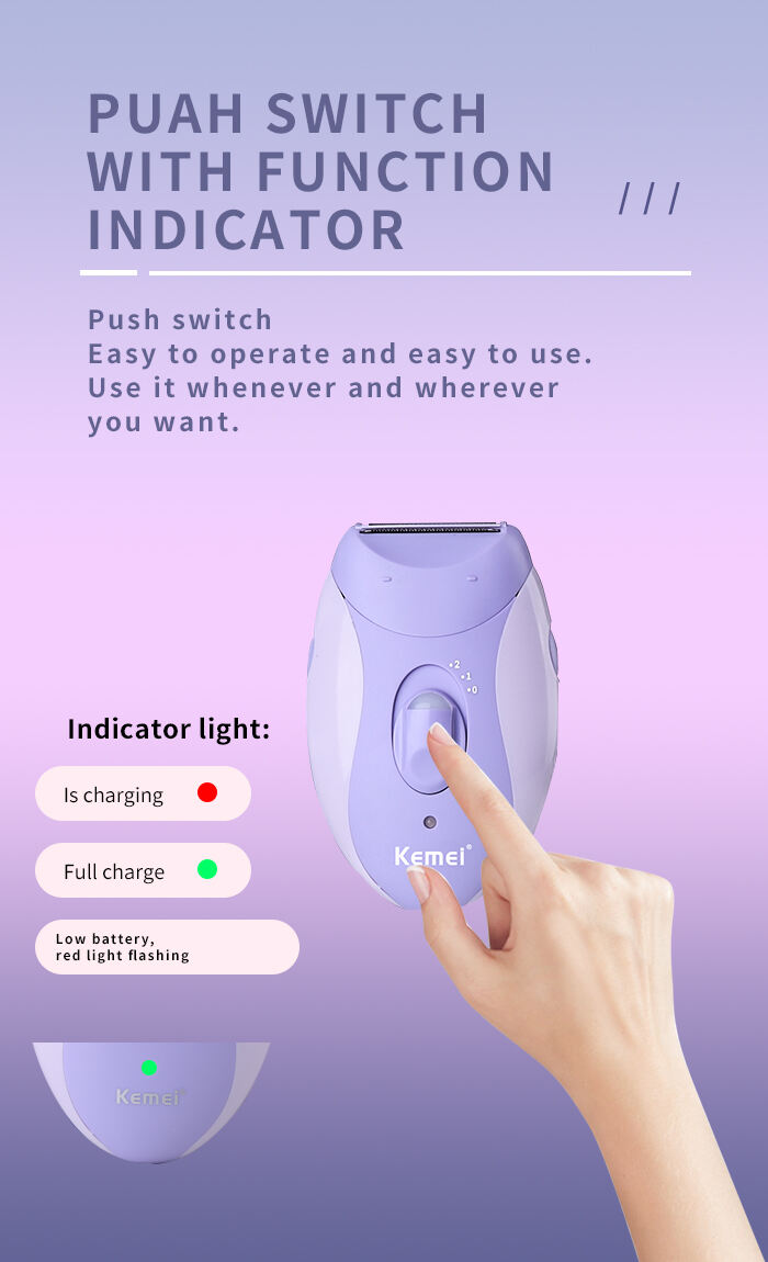 Face Body Hair Removal Lady Bikini Trimmer Shaving Machine Kemei KM-6037 Rechargeable Women Epilator Electric Shaver Razor manufacture