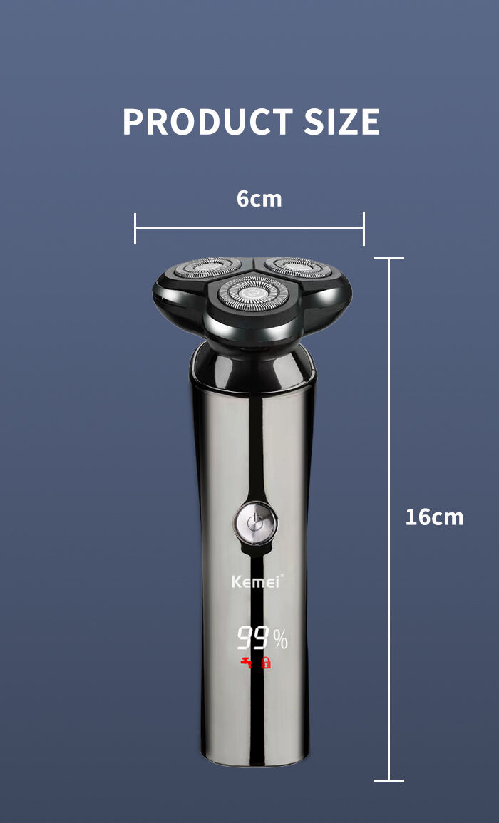 Machine à raser pour hommes étanche IPX7 à charge rapide KM-386 usine