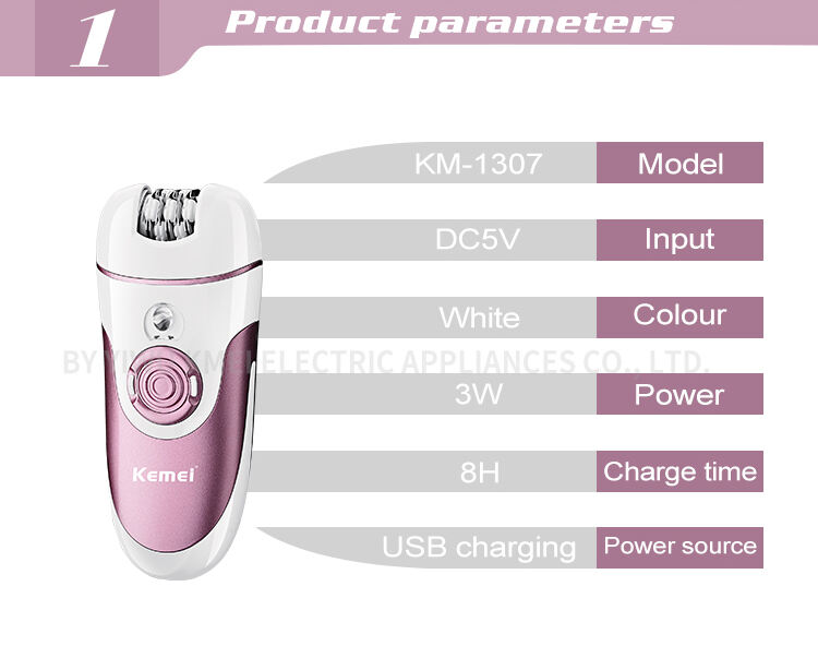 Kemei KM-1307 Usine en gros 4 en 1 tête de coupe multifonction dame rasoir électrique avec chargement USB dame fournisseur de rasoir électrique