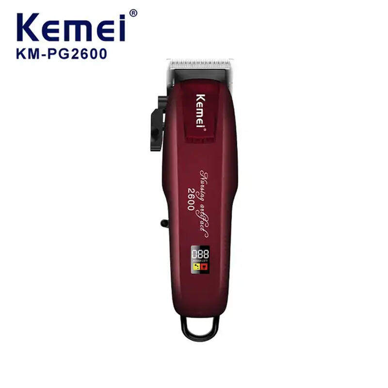 الرجعية الشعر المتقلب المهنية آلة قطع الشعر Kemei Km-Pg2600 Led Usb آلة قص الشعر الكهربائية المقص للرجل الكهربائية