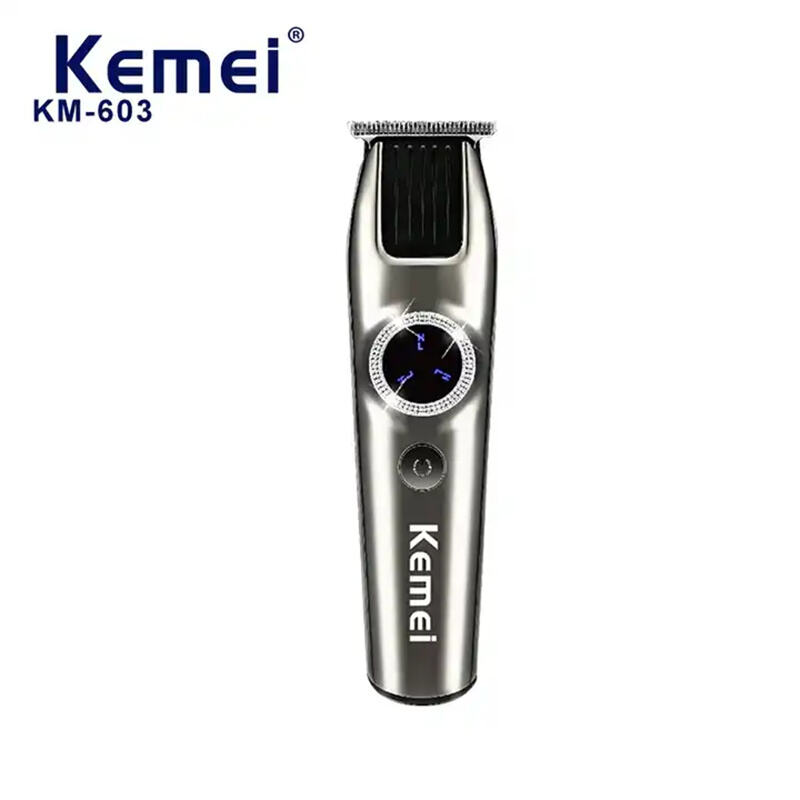 Kemei Km-603 – tondeuse à cheveux électrique sans fil pour hommes, Kit de coupe de cheveux avec lame en acier inoxydable, étanche