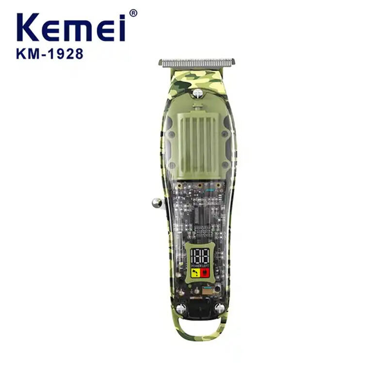 Kemei km-1928 – rasoir électrique étanche et Rechargeable avec chargeur USB, Design élégant, affichage numérique intelligent, pour hommes