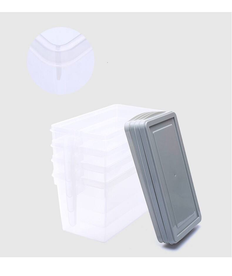 Transparent 4L Refrigerator storage Box Drawer Kitchen Fruit Food vegetable fruit crisper with lid sealed storage box factory