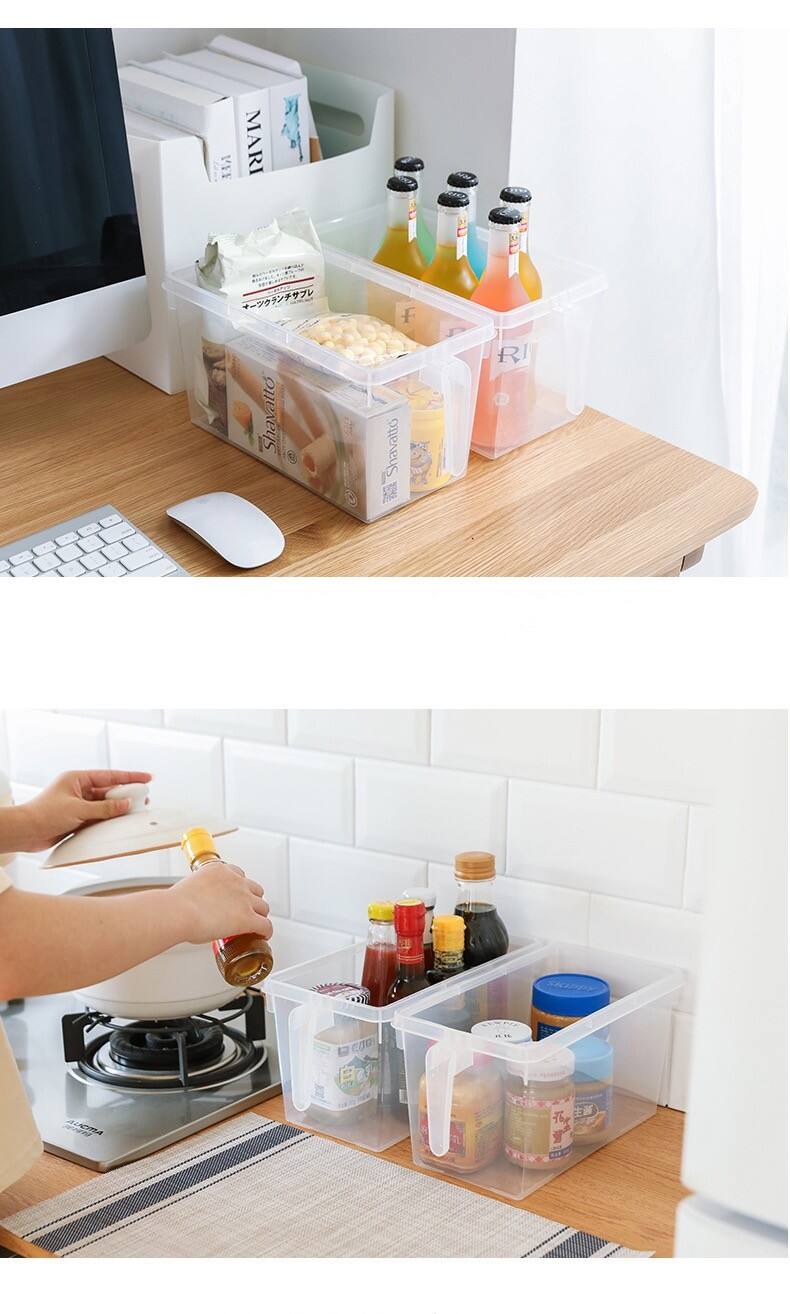 Transparent 4L Refrigerator storage Box Drawer Kitchen Fruit Food vegetable fruit crisper with lid sealed storage box supplier