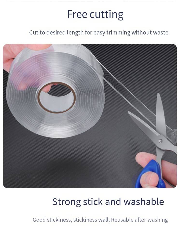 Nano tape double-sided adhesive non-trace magic adhesive Strong transparent waterproof wall adhesive high viscosity acrylic factory