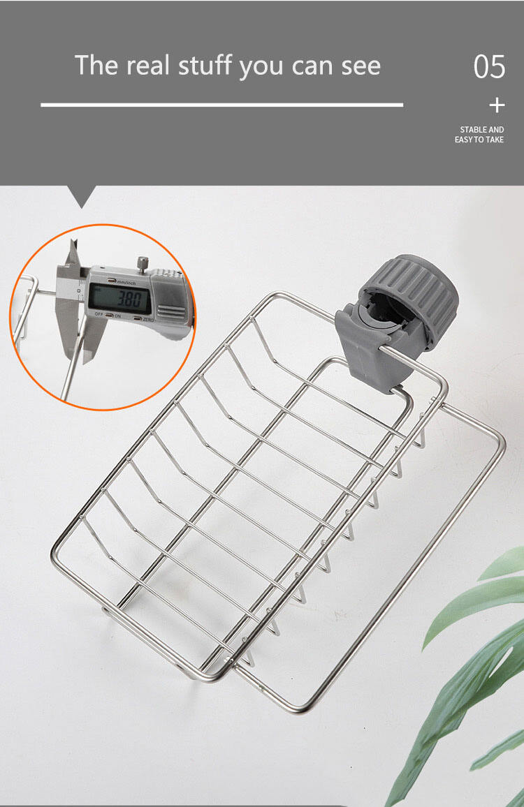 Household kitchen faucet shelving sink sponge drain basket Bathroom supplies Toilet storage rack free of drilling factory