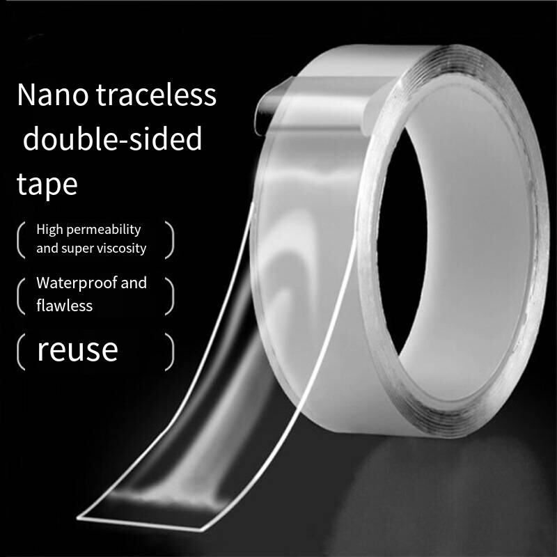 Nano tape double-sided adhesive non-trace magic adhesive Strong transparent waterproof wall adhesive high viscosity acrylic details