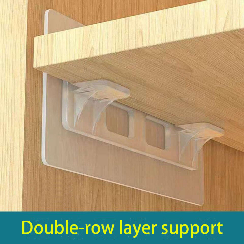 Nail-free Patch Traceless Paste Laminate Support Partition Layer Fixed Support Angle Nail Paste Fixed self adhesive hooks factory