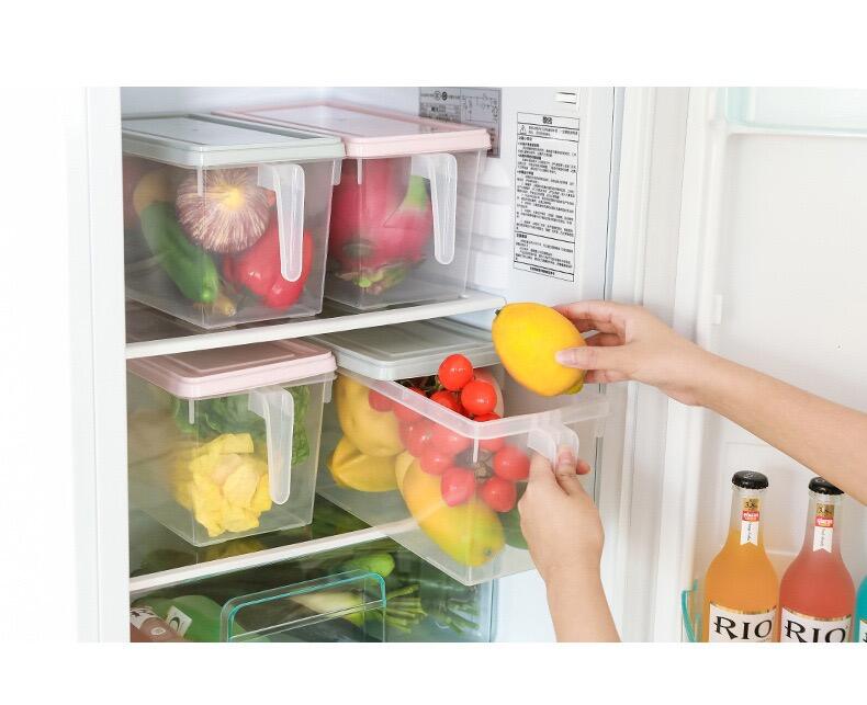 Transparent 4L Refrigerator storage Box Drawer Kitchen Fruit Food vegetable fruit crisper with lid sealed storage box factory