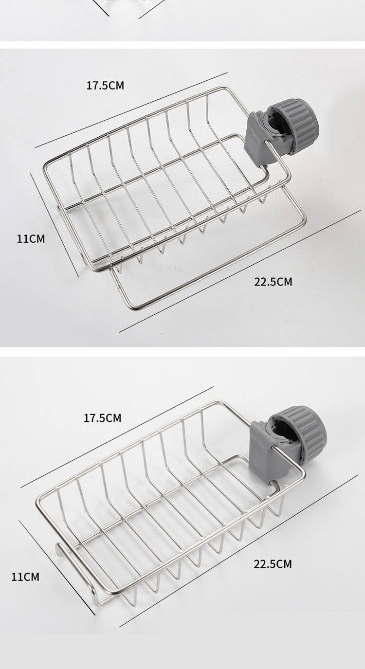 Household kitchen faucet shelving sink sponge drain basket Bathroom supplies Toilet storage rack free of drilling manufacture