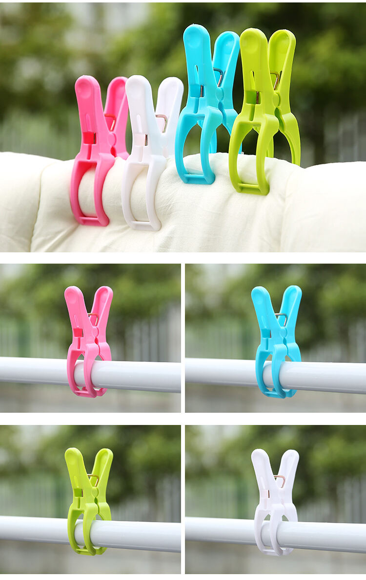 Elastic clothespin medium clip windproof quilt clip Multi-functional fixed plastic clothespin drying pants toy clip manufacture