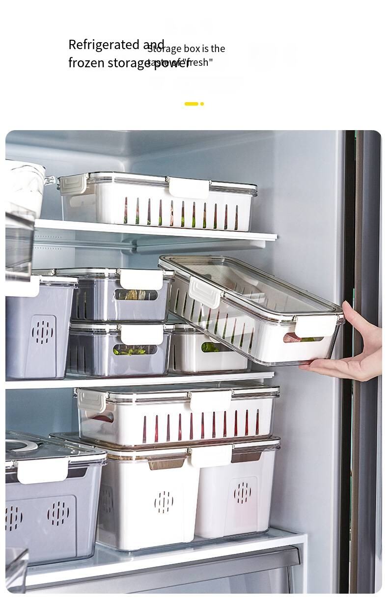 Refrigerator storage box food grade food vegetable preservation frozen kitchen prepared dishes sorting and sealing artifact factory