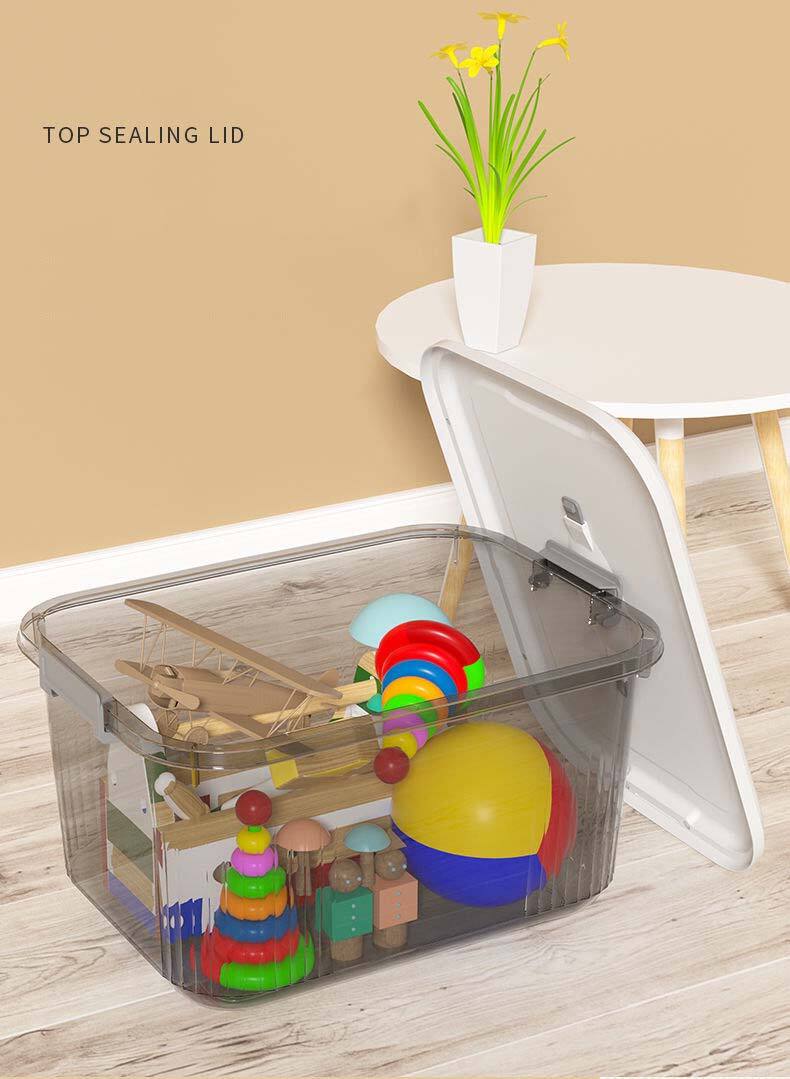 Transparent storage box household oversize plastic organizing storage box sundries toys loading clothes multifunctional storage factory