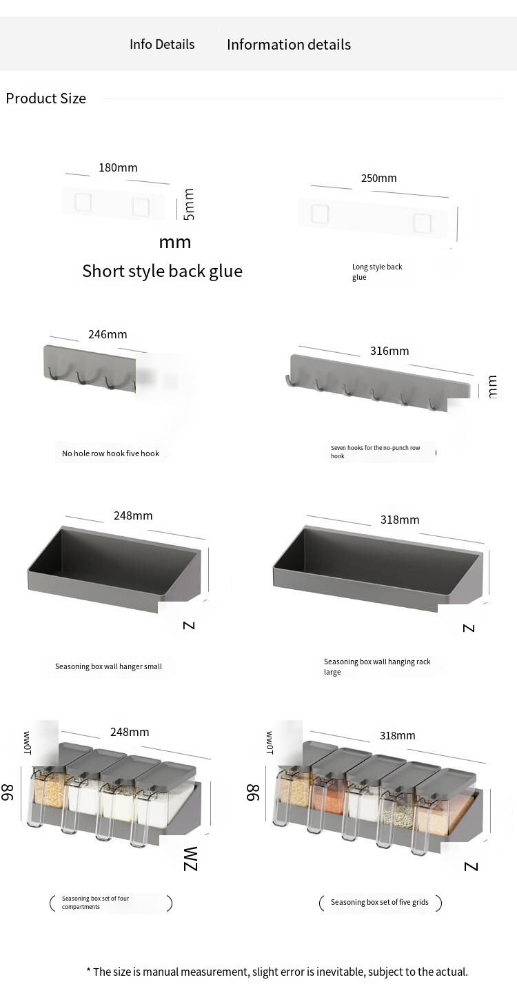 Étagère de cuisine, support d'assaisonnement, tenture murale domestique, support de stockage d'assaisonnement multicouche sans perforation, fabrication murale